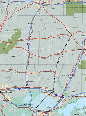 Map of the Parkway Pipeline. Graphic courtesy of Kinder Morgan.