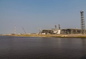 The Angola LNG plant from the water. Photo courtesy Angola LNG.