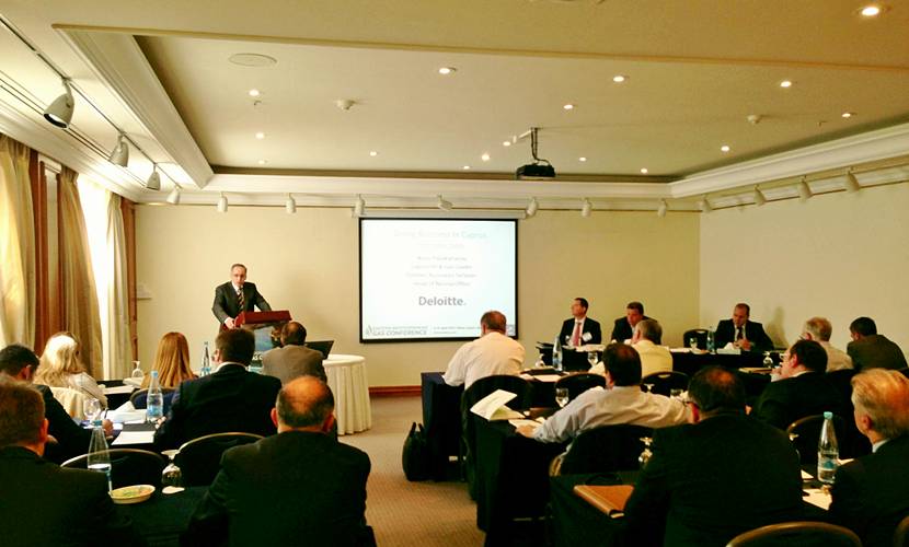 Deloitte Oil and Gas Leader for Cyprus, Nicos Papakyriacou, introduces speakers at EMGC’s Monday afternoon workshop.